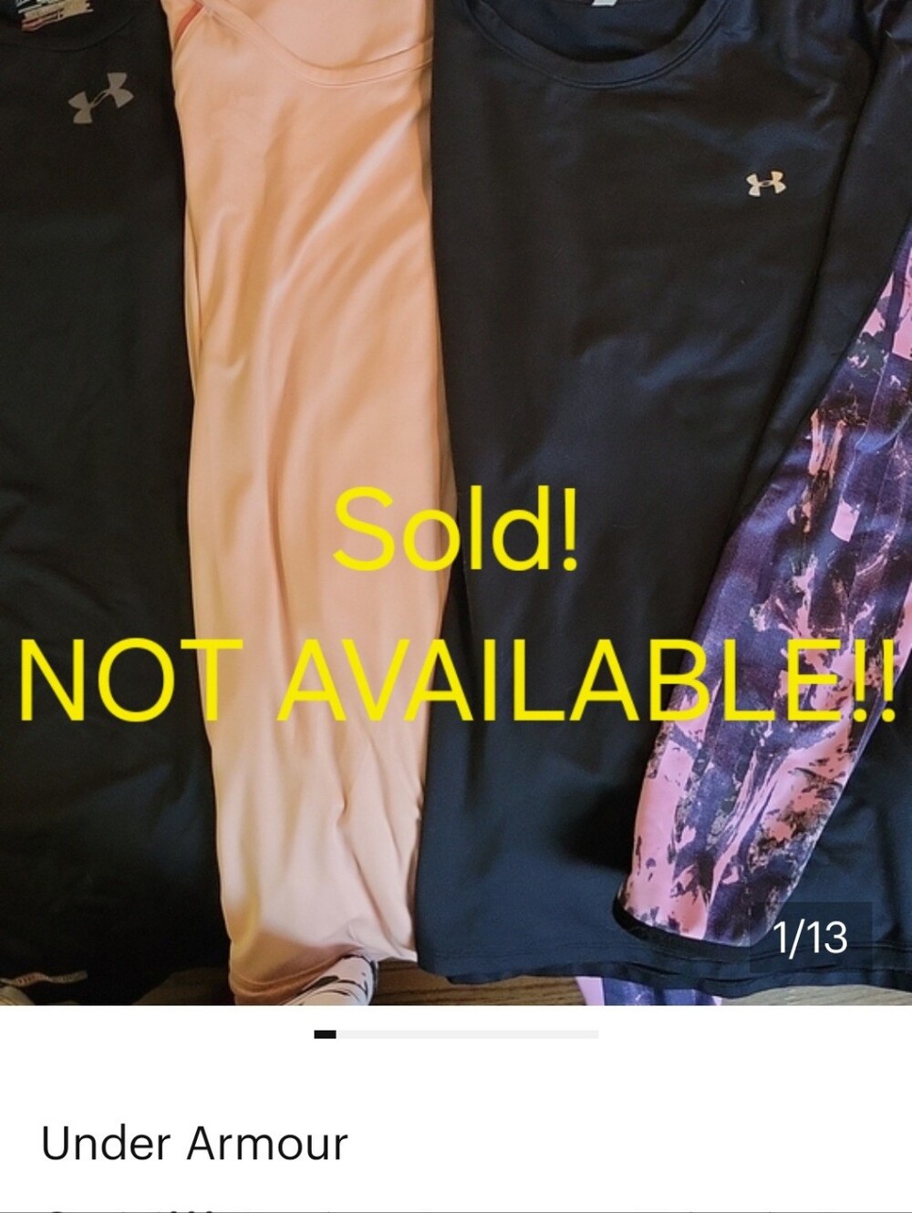 Sold!!!Under Armour Black & Blush Pink Athletic Tops Pack